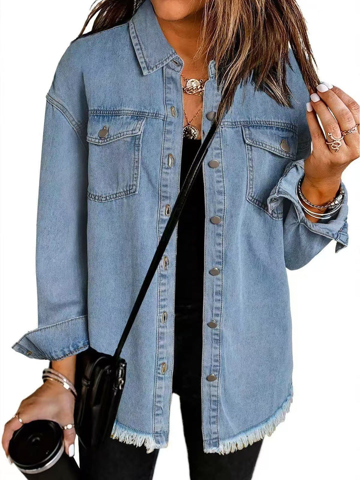 Elina – Jeansjacka med avslappnad oversized-look