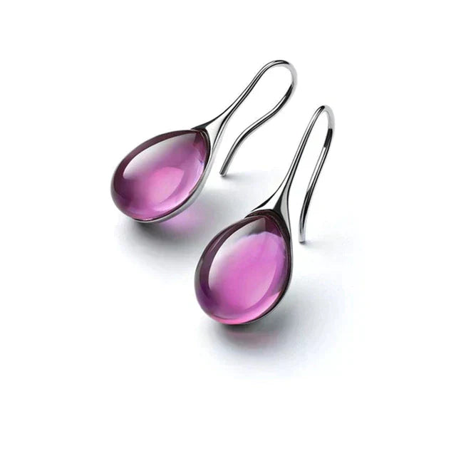 Gala Gold Drop Earrings | Elegant Teardrop Design with Crystal Inlay