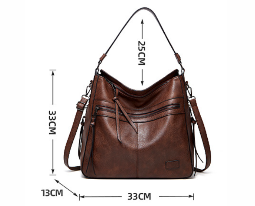 Martha – Wide Leather Hobo Bag