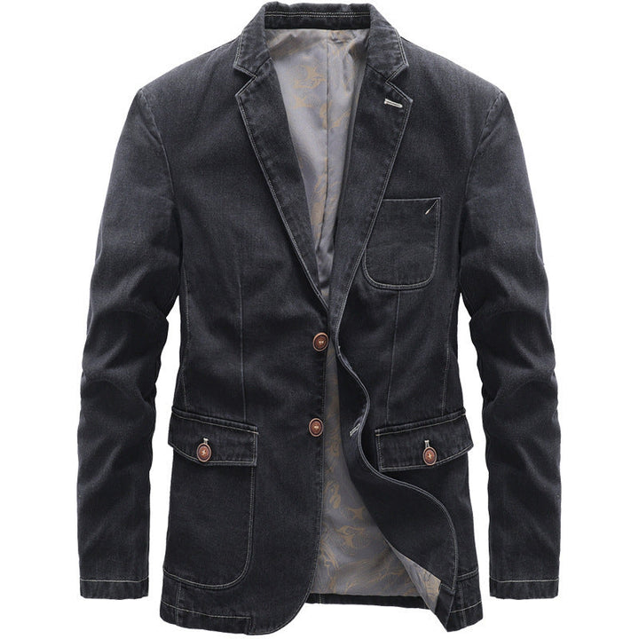 Ivar - Herrblazerjacka med denimlook