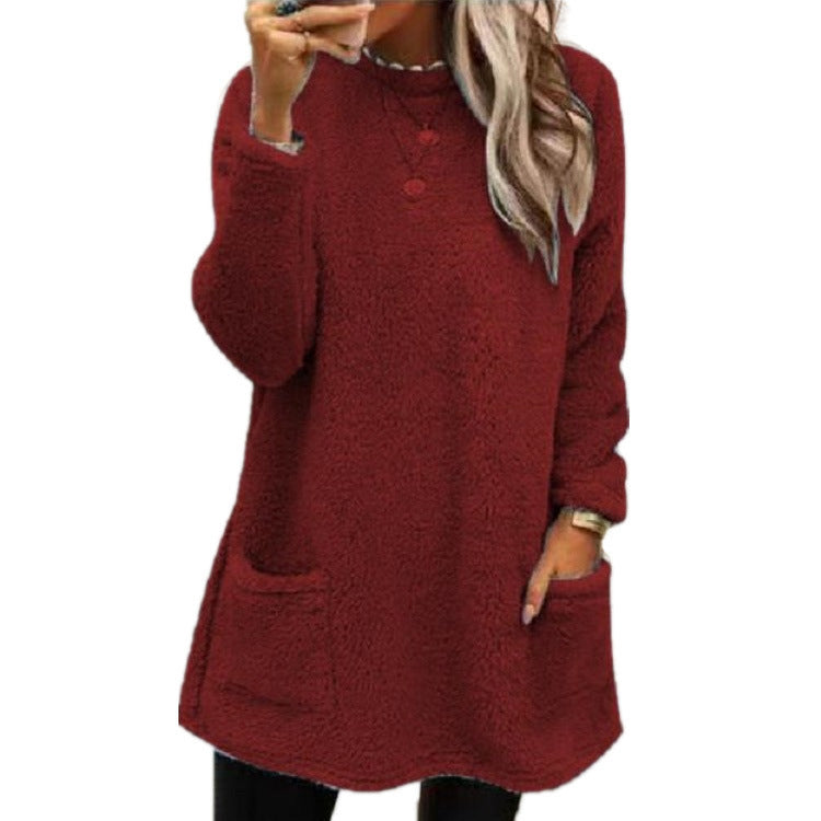 Arelle – Mid-length tröjdress med fickor