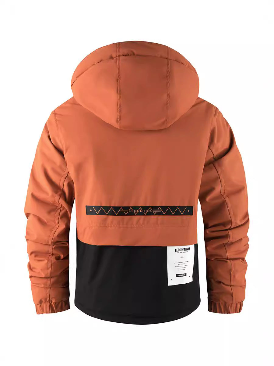 Stellan - Fodrad herrjacka med huva och utility-detaljer