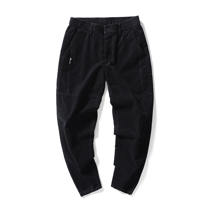 Yarik - Mörkgrå slim fit byxa med raffinerad struktur