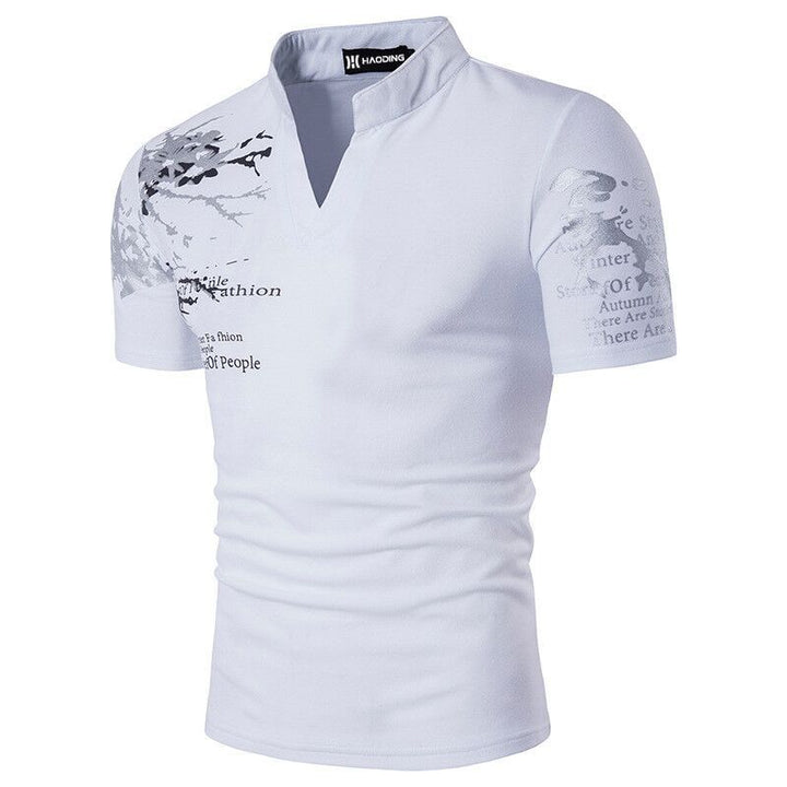 Riven – Röd Slim Fit Polo med Grafiska Detaljer