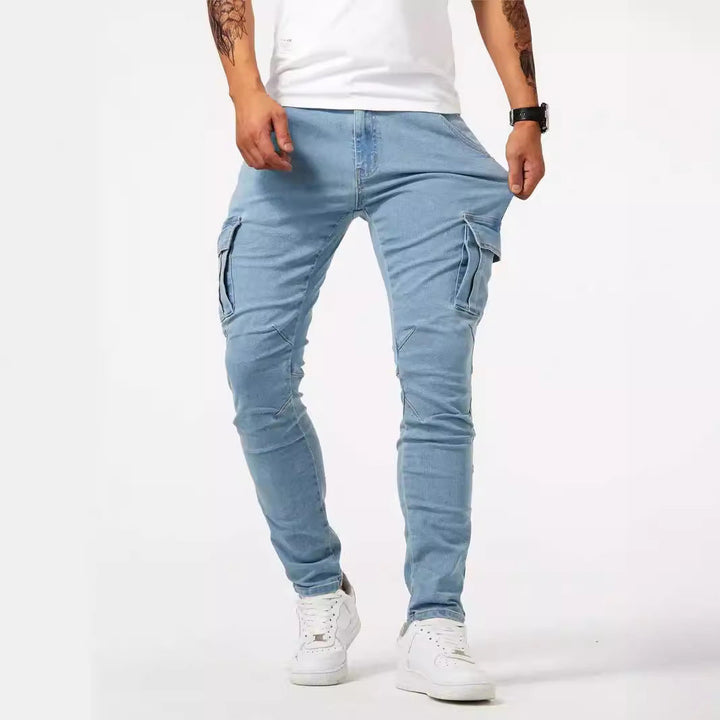 Hedrik - Svart tapered cargo byxa
