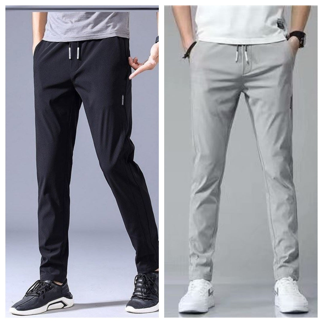 Xerik - Svart sportig byxa med tight passform