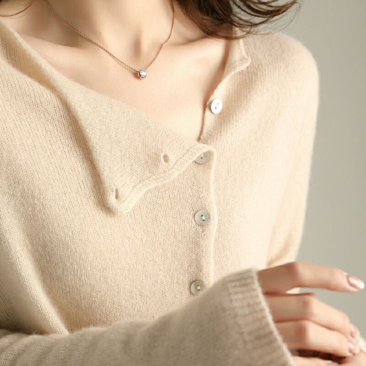 Solea Fint stickad cardigan med knapplist