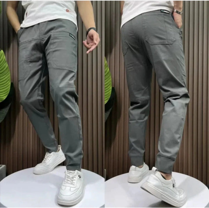 Bren - Svart tapered byxa med ren finish