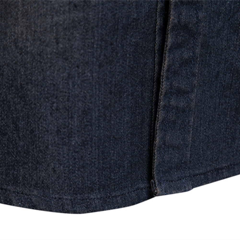 Levi -Zwart denim overhemd met stoere uitstraling