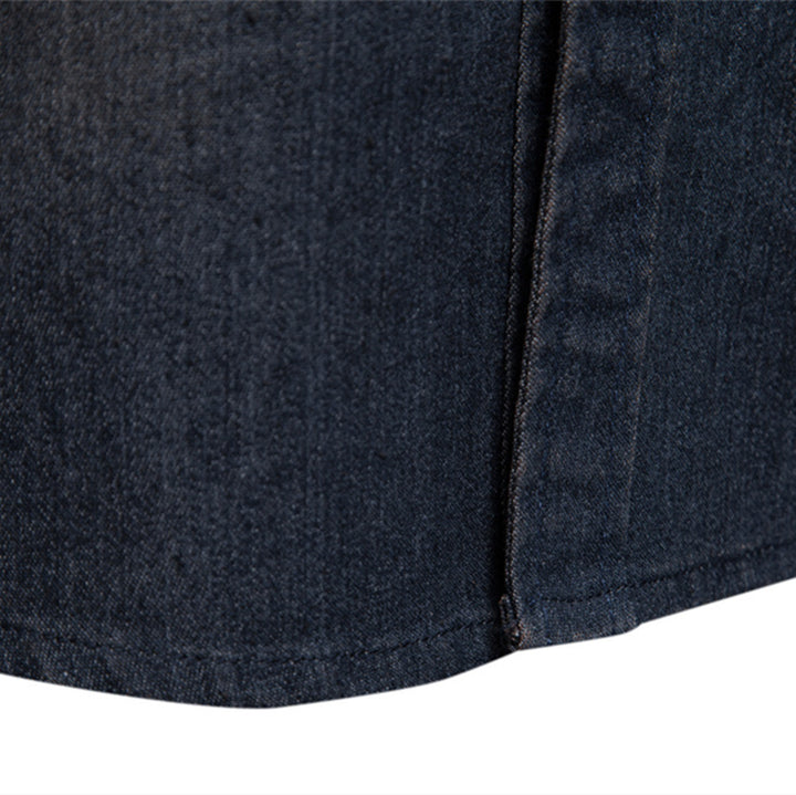 Levi -Zwart denim overhemd met stoere uitstraling