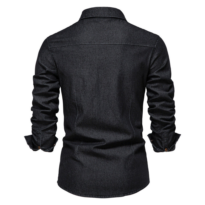 Levi - Svart denimskjorta med tuff stil