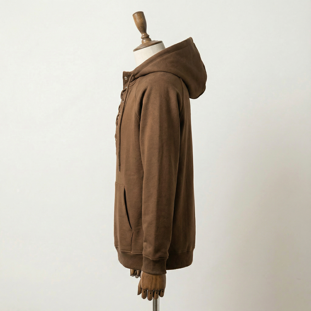 Falk – Löst sittande hoodie med snörning