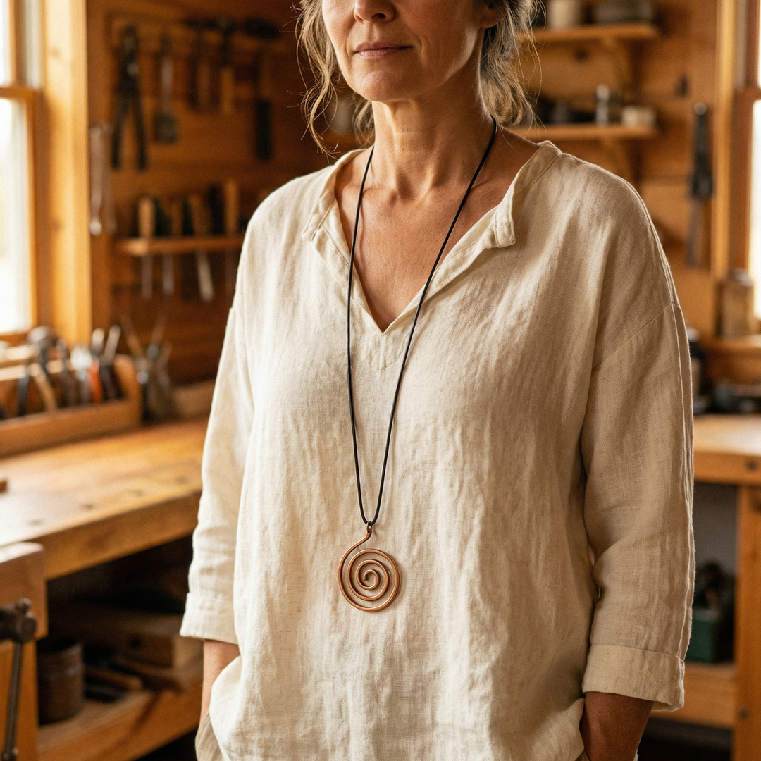 Eamon – Timeless Spiral Pendant Necklace