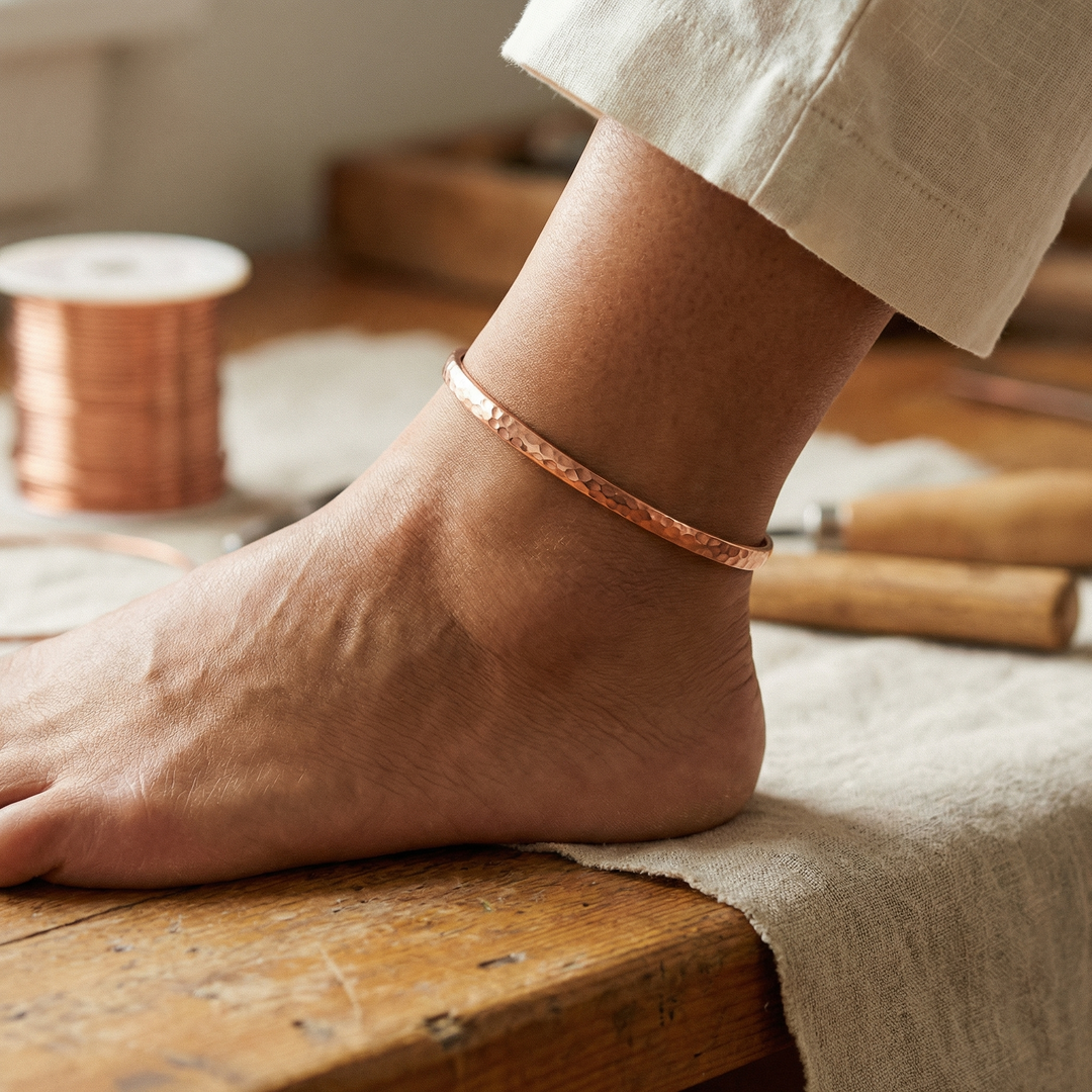 Eamon – Delicate Copper Anklet