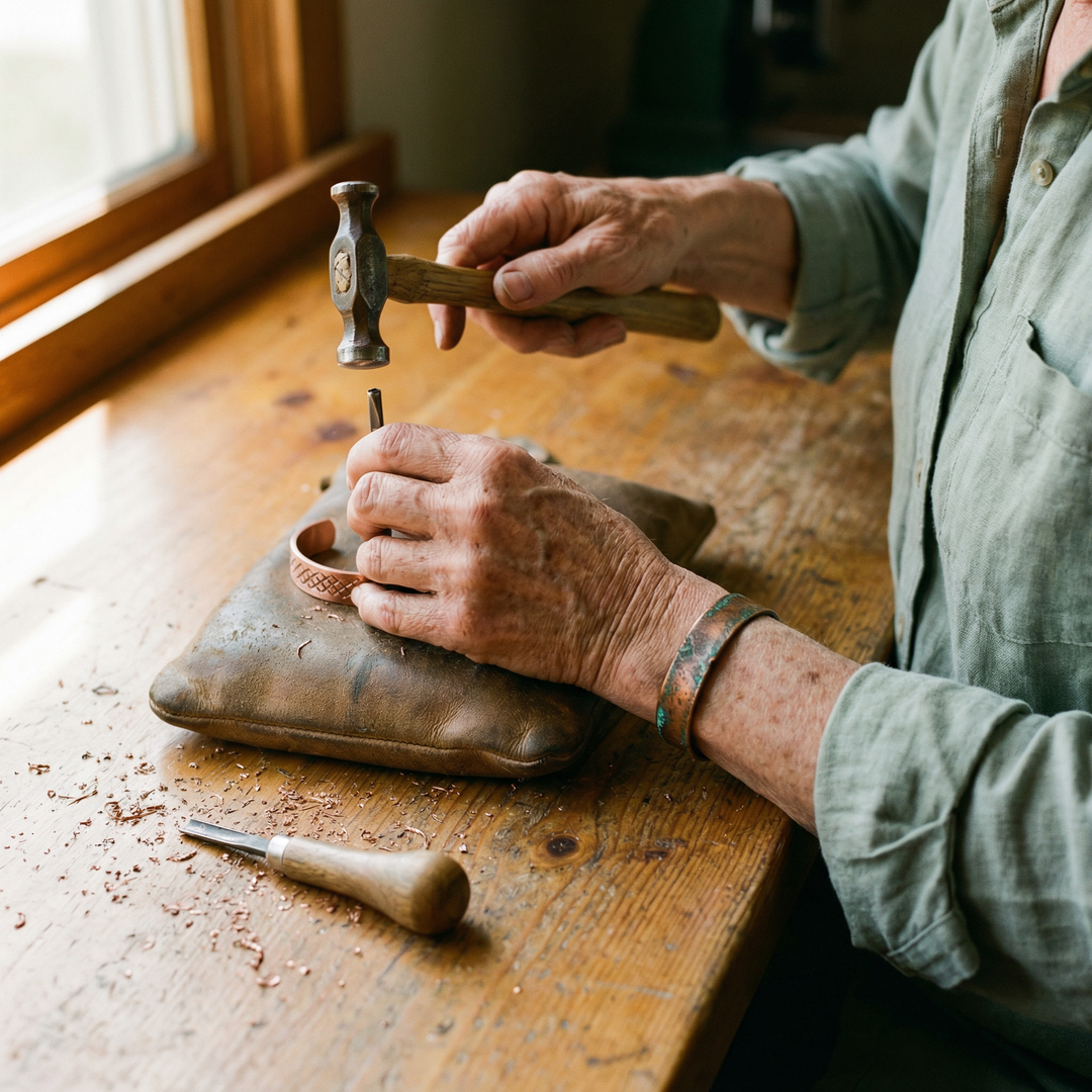 Eamon – Hand-Engraved Elegant Ring with Dual Inset Magnets