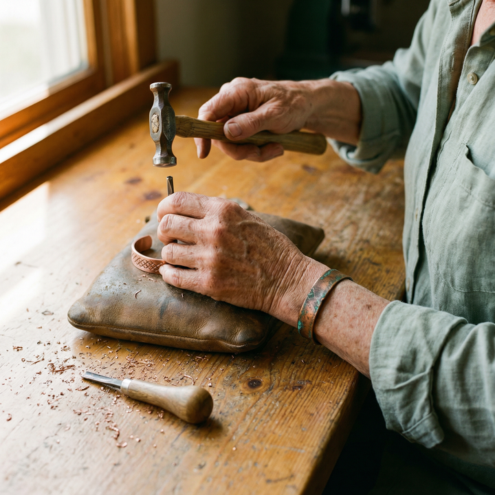 Eamon – Hand-Engraved Elegant Ring with Dual Inset Magnets