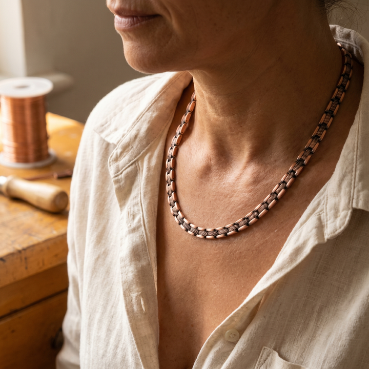 Eamon – Handcrafted Necklace with Delicate Copper Links