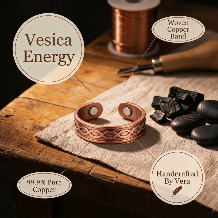 Eamon – Copper Ring with Woven Pattern
