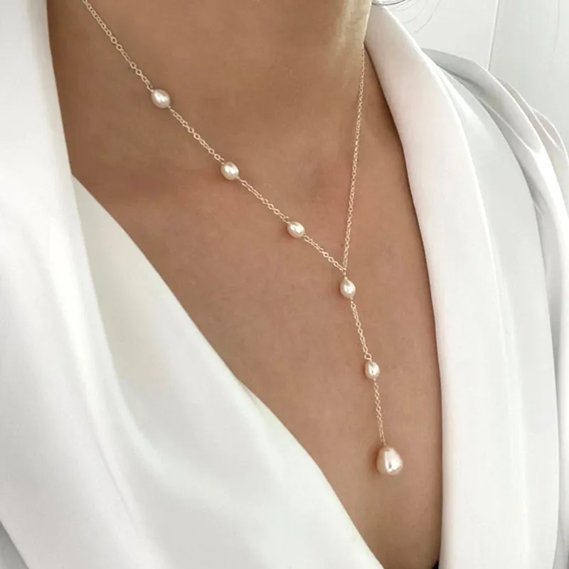 Valeria Necklace | Vintage Style Freshwater Pearl, 925 Sterling Silver