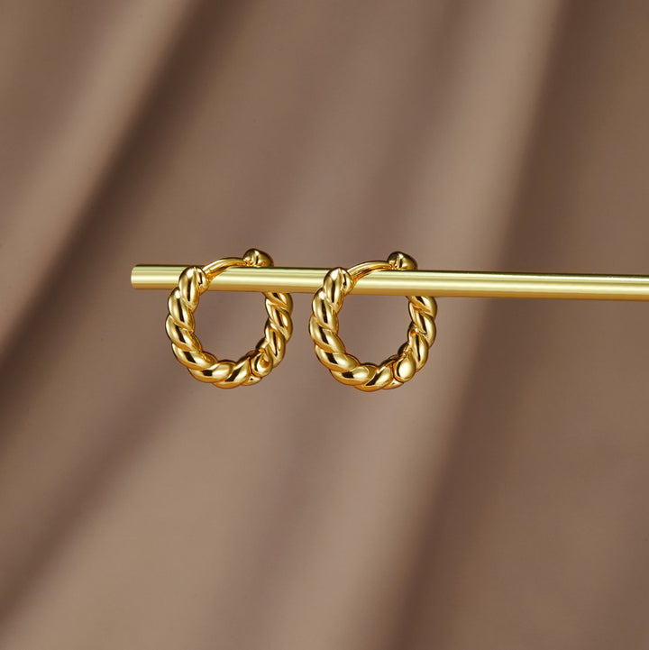 Gold Twist Earrings