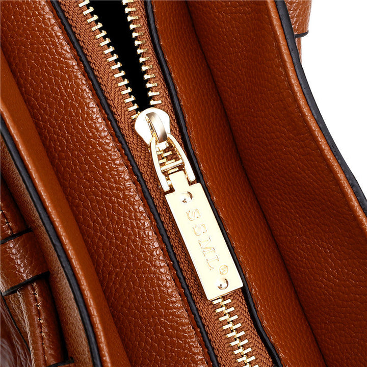 Amalia – Bicolor Crocodile Texture Handbag