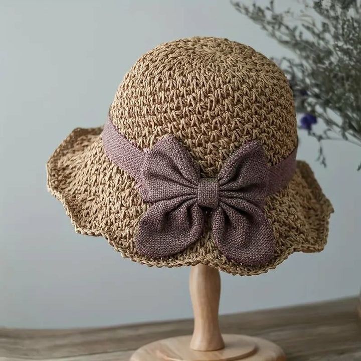 Roselle – Braided sun hat with decorative bow