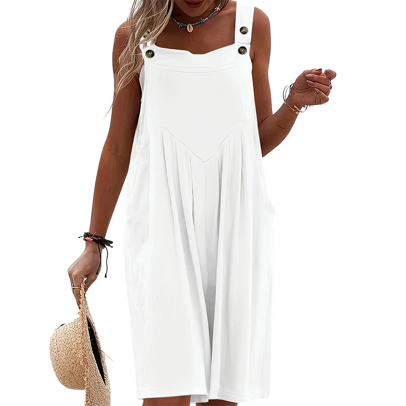HOLD WAITING FOR HST -Aveline – Airy dungaree dress with a relaxed summer feel