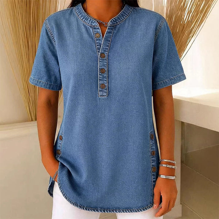 Tyra – Denimtopp med avslappnad elegans