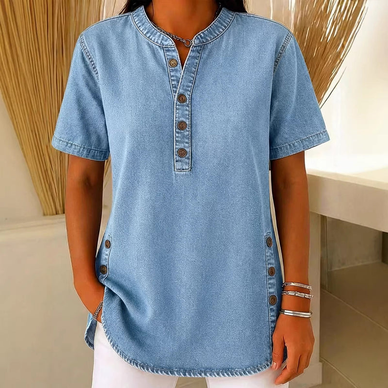 Tyra – Denimtopp med avslappnad elegans